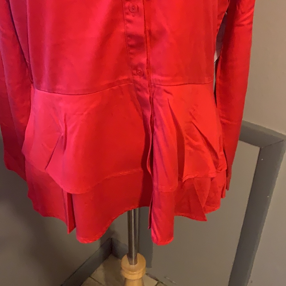 REBA Rodeo Red Layered Button Down Top - Picture 4 of 16